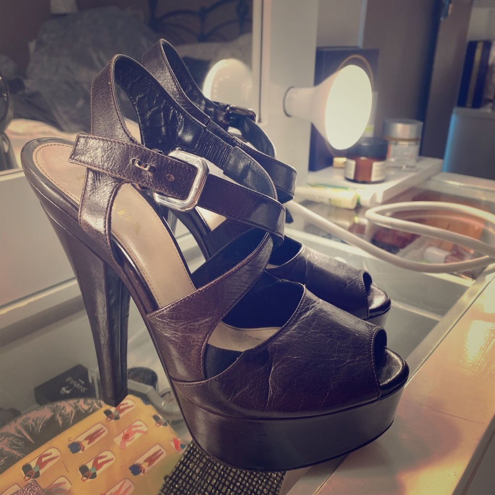 Prada platform heels